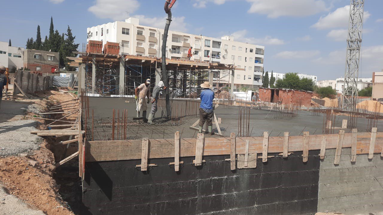 Coulage Plancher haut sous-sol Coulage Plancher haut sous-sol